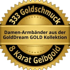 GoldDream Armband Glamour Zirkonia weiß 333 Gold 18,5cm 8 Karat GDA5018J