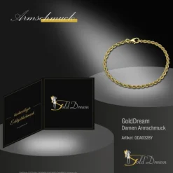 GoldDream Armband Kordel hohl 333 Gold 18,5cm 8 Karat GDA0328Y