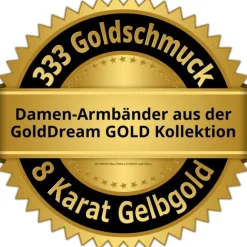 GoldDream Armband Kordel hohl 333 Gold 18,5cm 8 Karat GDA0328Y