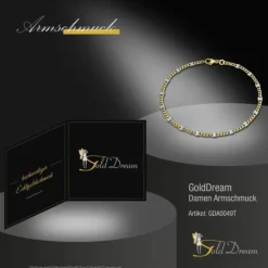 GoldDream Armband Plättchen 333 Gelbgold Damen 19cm 8 Karat GDA0049T
