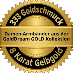 GoldDream Armband Square 333er Gold 19,5cm 8 Karat Damen GDA5059Y