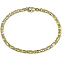 GoldDream Armband Tigerauge hohl 333 Gold 19cm 8 Karat GDA0339Y