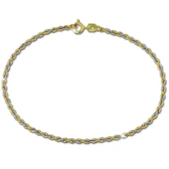 GoldDream Armband Zopf bicolor 333 Gold 19cm 8 Karat GDA0529T