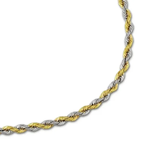 GoldDream Armband Zopf bicolor 333 Gold 19cm 8 Karat GDA0529T