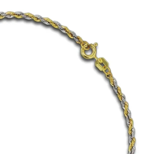 GoldDream Armband Zopf bicolor 333 Gold 19cm 8 Karat GDA0529T