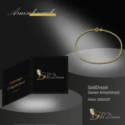 GoldDream Armband Zopf bicolor 333 Gold 19cm 8 Karat GDA0529T