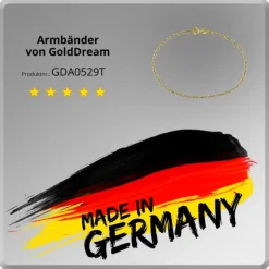 GoldDream Armband Zopf bicolor 333 Gold 19cm 8 Karat GDA0529T