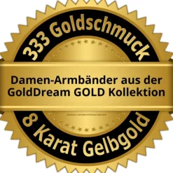 GoldDream Armband Zopf bicolor 333 Gold 19cm 8 Karat GDA0529T