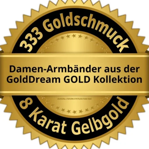 GoldDream Armband Zopf bicolor 333 Gold 19cm 8 Karat GDA0529T
