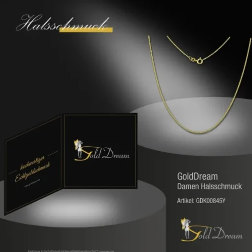 GoldDream Collier Kette Anker rund 333 Gold Damen 45cm 8 Karat GDK00845Y