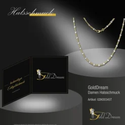 GoldDream Collier Kette Plättchen 333 Gelbgold Damen 45cm GDK00345T