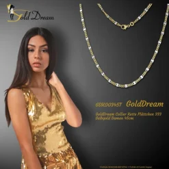 GoldDream Collier Kette Plättchen 333 Gelbgold Damen 45cm GDK00345T