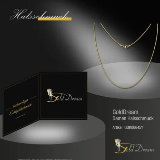GoldDream Collier Kette Zopf 333 Gold Damen 45cm 8 Karat GDK00645Y