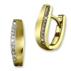 GoldDream Creole Beauty Zirkonia weiß Ohrring 333 Gold Echtschmuck GDO533WY