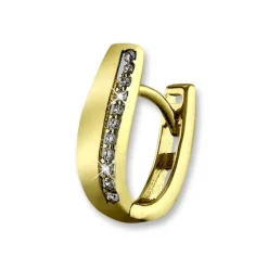 GoldDream Creole Beauty Zirkonia weiß Ohrring 333 Gold Echtschmuck GDO533WY