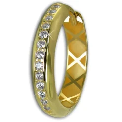 GoldDream Creole Beauty Zirkonia Ohrring 333 Gold Echtschmuck GDO5670Y