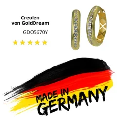 GoldDream Creole Beauty Zirkonia Ohrring 333 Gold Echtschmuck GDO5670Y
