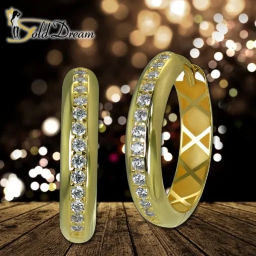 GoldDream Creole Beauty Zirkonia Ohrring 333 Gold Echtschmuck GDO5670Y