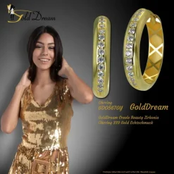 GoldDream Creole Beauty Zirkonia Ohrring 333 Gold Echtschmuck GDO5670Y