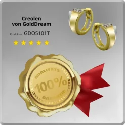 GoldDream Creole Bicolor Zirkonia Ohrring 333 Gold Echtschmuck GDO5101T