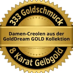 GoldDream Creole Bicolor Zirkonia Ohrring 333 Gold Echtschmuck GDO5101T