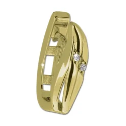 GoldDream Creole Classic oval Zirkonia Ohrring 333 Gold Echtschmuck GDO5627Y