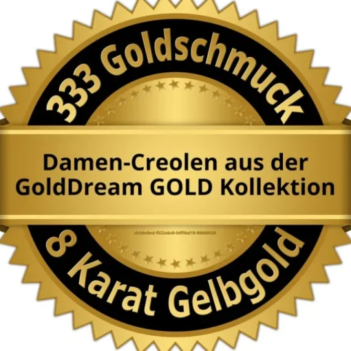 GoldDream Creole Classic oval Zirkonia Ohrring 333 Gold Echtschmuck GDO5627Y