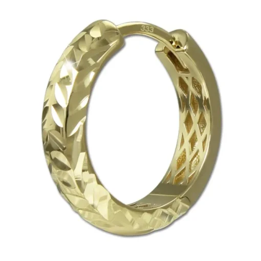 GoldDream Creole Cut 18mm Ohrring 333er Gelbgold Echtschmuck GDO5692Y