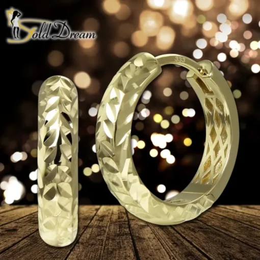 GoldDream Creole Cut 18mm Ohrring 333er Gelbgold Echtschmuck GDO5692Y