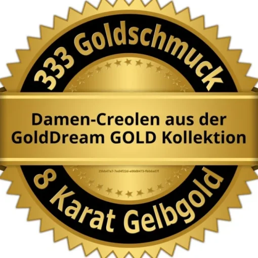GoldDream Creole Cut 18mm Ohrring 333er Gelbgold Echtschmuck GDO5692Y