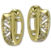 GoldDream Creole Dreiecke Zirkonia Ohrring 333 Gold Echtschmuck GDO5629Y