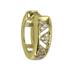 GoldDream Creole Dreiecke Zirkonia Ohrring 333 Gold Echtschmuck GDO5629Y