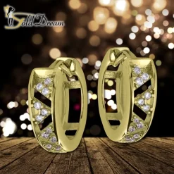 GoldDream Creole Dreiecke Zirkonia Ohrring 333 Gold Echtschmuck GDO5629Y