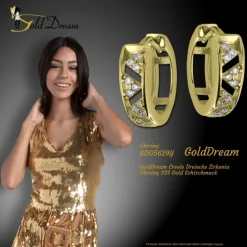 GoldDream Creole Dreiecke Zirkonia Ohrring 333 Gold Echtschmuck GDO5629Y