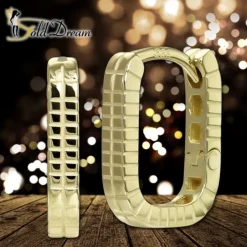 GoldDream Creole eckig Karree Ohrring 333er Gelbgold Echtschmuck GDO5693Y