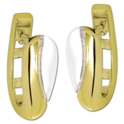 GoldDream Creole Elegance zweifarbig Ohrring 333 Gold Echtschmuck GDO5635T