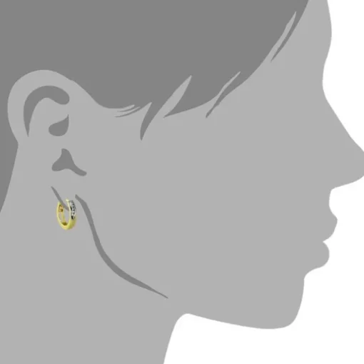 GoldDream Creole Elegance Zirkonia Ohrring 333 Gelbgold Echtschmuck GDO5001Y