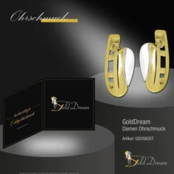 GoldDream Creole Elegance zweifarbig Ohrring 333 Gold Echtschmuck GDO5635T