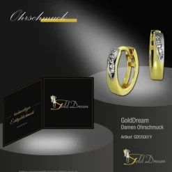 GoldDream Creole Elegance Zirkonia Ohrring 333 Gelbgold Echtschmuck GDO5001Y