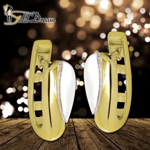 GoldDream Creole Elegance zweifarbig Ohrring 333 Gold Echtschmuck GDO5635T