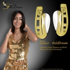 GoldDream Creole Elegance zweifarbig Ohrring 333 Gold Echtschmuck GDO5635T