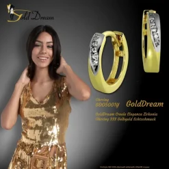 GoldDream Creole Elegance Zirkonia Ohrring 333 Gelbgold Echtschmuck GDO5001Y