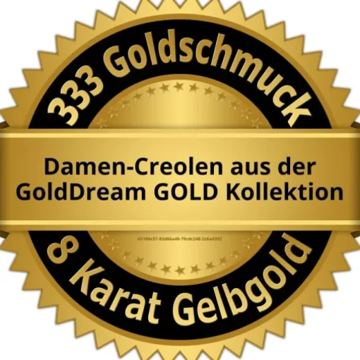 GoldDream Creole Elegance zweifarbig Ohrring 333 Gold Echtschmuck GDO5635T