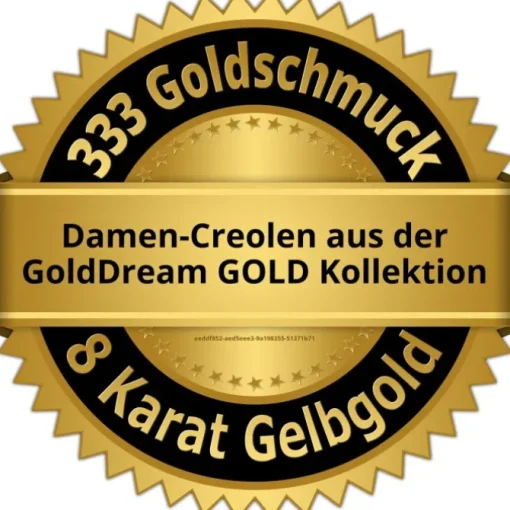 GoldDream Creole Elegance Zirkonia Ohrring 333 Gelbgold Echtschmuck GDO5001Y