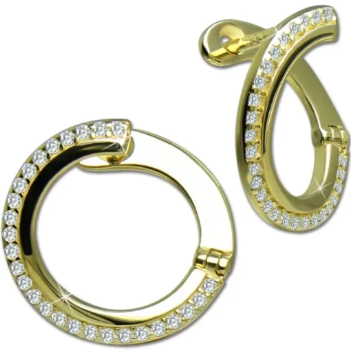 GoldDream Creole Fashion 16mm Zirkonia Ohrring 333 Gelbgold Echtschmuck GDO5683Y