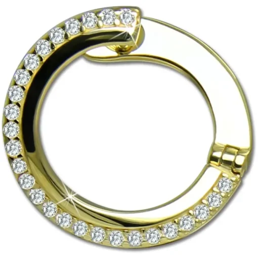 GoldDream Creole Fashion 16mm Zirkonia Ohrring 333 Gelbgold Echtschmuck GDO5683Y