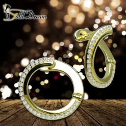 GoldDream Creole Fashion 16mm Zirkonia Ohrring 333 Gelbgold Echtschmuck GDO5683Y