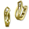 GoldDream Creole geschwungen Zirkonia Ohrring 333er Gold Echtschmuck GDO536WY