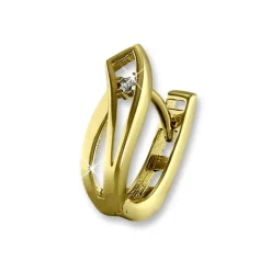 GoldDream Creole geschwungen Zirkonia Ohrring 333er Gold Echtschmuck GDO536WY