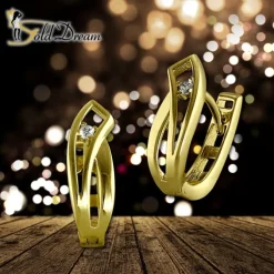 GoldDream Creole geschwungen Zirkonia Ohrring 333er Gold Echtschmuck GDO536WY